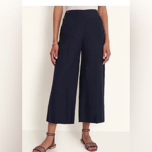 🌷ANN TAYLOR WIDE LEG EASY CROP SAILOR PANTS NWT 6P